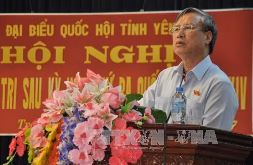 Chủ nhiệm Ủy ban Kiểm tra Trung ương Trần Quốc Vượng tiếp xúc cử tri tại Yên Bái ảnh 1