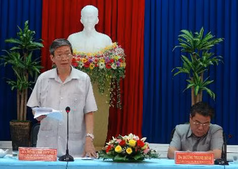 Đồng chí Đinh Thế Huynh làm việc tại Hậu Giang ảnh 1