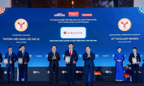 Agribank được vinh danh Top 10 Thương hiệu Doanh nghiệp Dẫn đầu Khu vực Kinh tế Nhà nước 2026