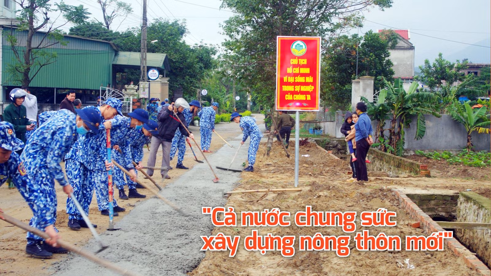 Hưởng ứng phong trào “Quân đội chung sức xây dựng nông thôn mới” và phong trào thi đua “Dân vận khéo”, tuổi trẻ Hải đội 102 (Bộ Tư lệnh Vùng Cảnh sát biển 1) phối hợp Huyện đoàn Nghi Xuân, tỉnh Hà Tĩnh và nhân dân xã Cổ Đạm thực hiện các tiêu chí xây dựng nông thôn mới nâng cao.