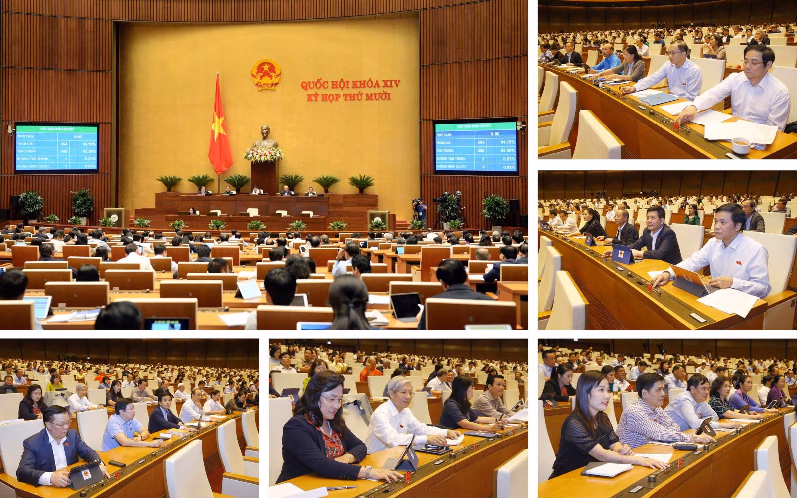 Quốc hội biểu quyết thông qua nhiều dự án Luật quan trọng.