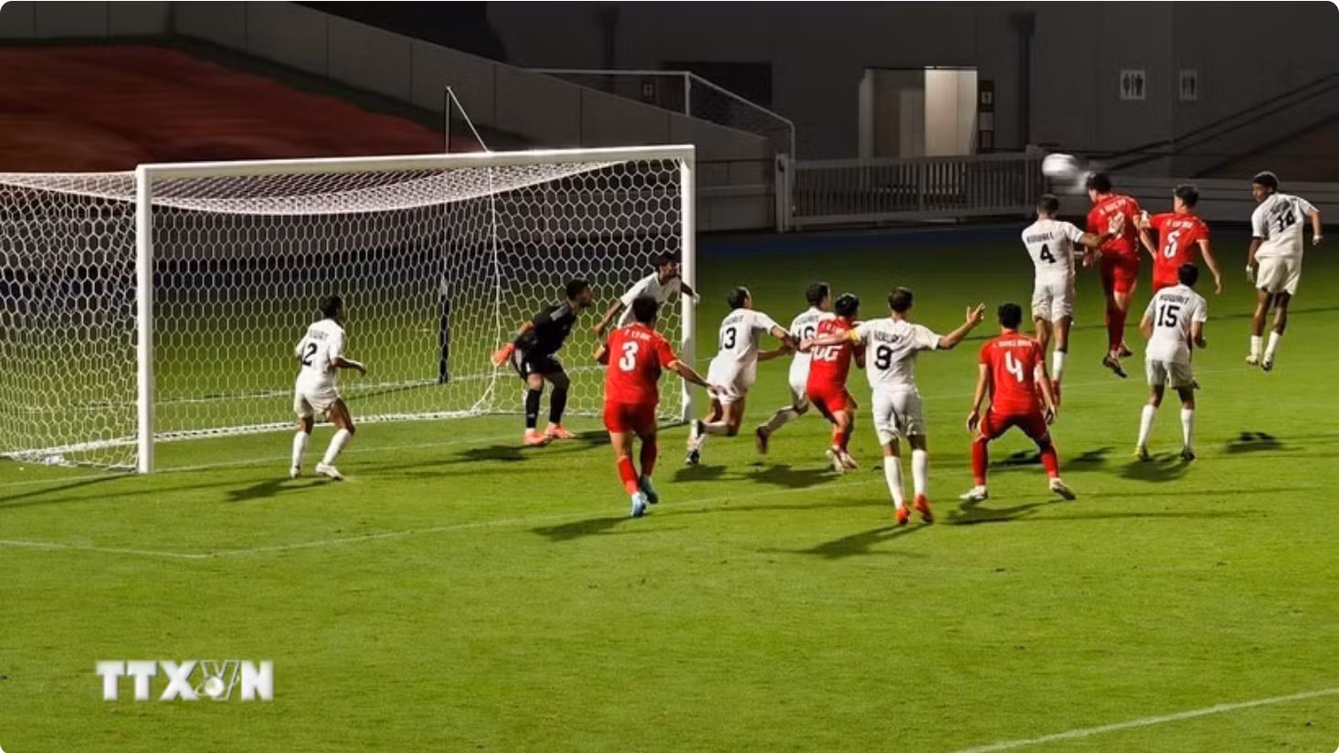 Để U23 Kuwait chia điểm ở ngày ra quân ASIAD 2026 là điều khá đáng tiếc với U23 Việt Nam. Ảnh: TTXVN