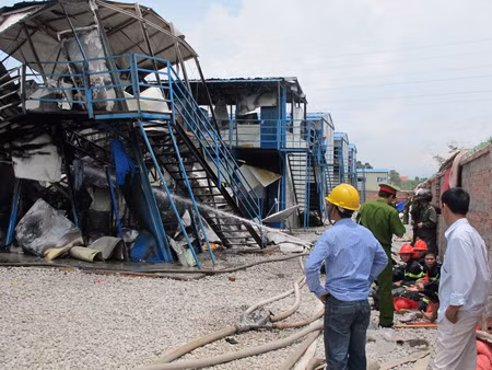Cháy khu nhà công nhân Trung Quốc tại Hải Phòng ảnh 1