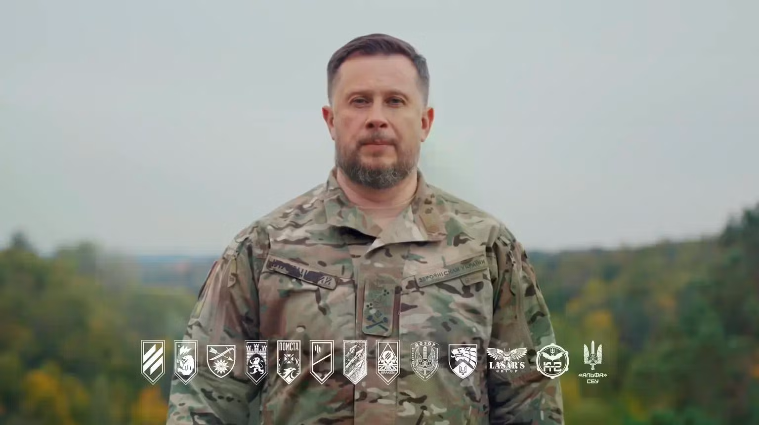 Thiếu tướng Andrii Biletskyi, Tư lệnh Quân đoàn 3 của Ukraine, thông báo về những bước tiến gần đây của Chiến dịch Vivaldi gần Lyman, Ukraine, vào ngày 14/10/2026. Ảnh: Quân đoàn 3/Telegram)