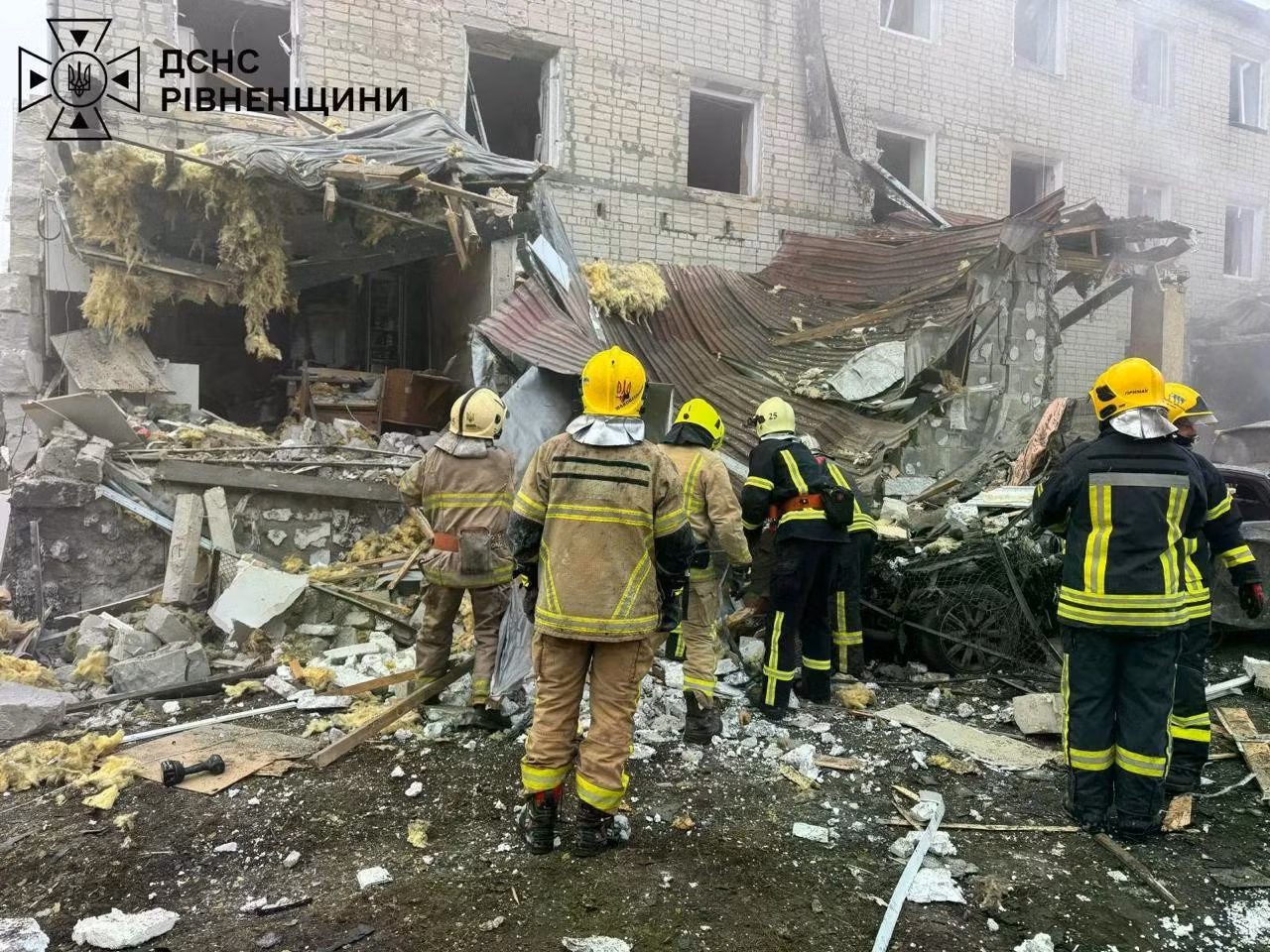 Hiện trường một vụ tấn công tại Lutsk, Ukraine ngày 14/10/2026. Ảnh: Cơ quan Dịch vụ Khẩn cấp Quốc gia Ukraine