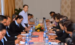 Trao đổi nghiệp vụ giữa hai hãng thông tấn Việt-Lào