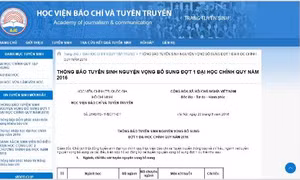 Học viện Báo chí và Tuyên truyền tuyển bổ sung 510 chỉ tiêu 