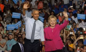 Tổng thống Obama vận động tranh cử cho bà Hillary