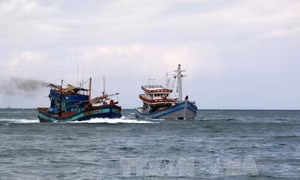 Hai tàu cá đang gặp sự cố trên biển 