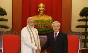 Tổng Bí thư tiếp Thủ tướng Ấn Độ Narendra Modi