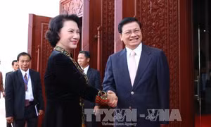 Chủ tịch Quốc hội Nguyễn Thị Kim Ngân hội kiến Thủ tướng Lào 