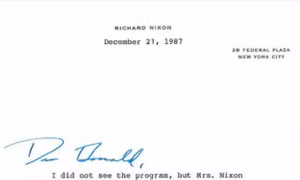 Cố Tổng thống Nixon dự báo ông Trump chiến thắng