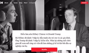 Những bức ảnh chấn động về sự khác biệt giữa bà Clinton và ông Trump