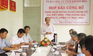 Công bố danh sách đại biểu HĐND tỉnh Khánh Hòa 