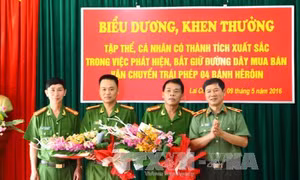 Khen thưởng tập thể, cá nhân vừa phá chuyên án lớn về ma túy 