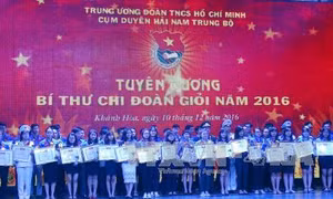 Tuyên dương 70 cán bộ đoàn cơ sở khu vực Duyên hải Nam Trung bộ