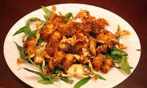 Cua đồng rang 