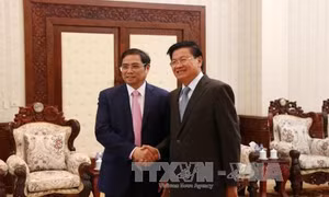 Tổng Bí thư, Chủ tịch Lào tiếp Đoàn Ban Tổ chức Trung ương 