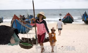 Ngư dân ven biển miền Trung vất vả mưu sinh
