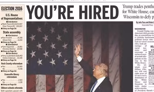 Tổng thống đắc cử Trump "gây bão" trên các trang nhất 