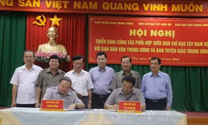 BCĐ Tây Nam bộ phối hợp công tác với Ban Dân vận, Tuyên giáo