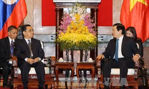 Chủ tịch nước Trương Tấn Sang tiếp Thủ tướng Lào