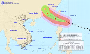 Siêu bão Meranti đang tiến vào Biển Đông