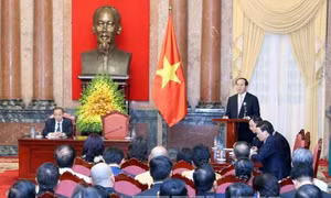Chủ tịch nước gặp mặt đại biểu doanh nghiệp nhỏ và vừa Việt Nam 