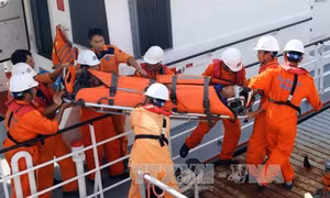 Tàu SAR 274 đưa ngư dân gặp nạn vào đất liền