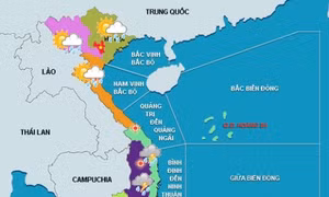 Mưa dông tại khu vực Nam Biển Đông và trên đất liền
