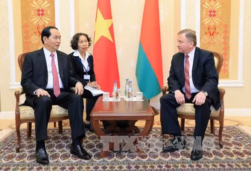 Chủ tịch nước Trần Đại Quang hội kiến Thủ tướng Belarus ảnh 1