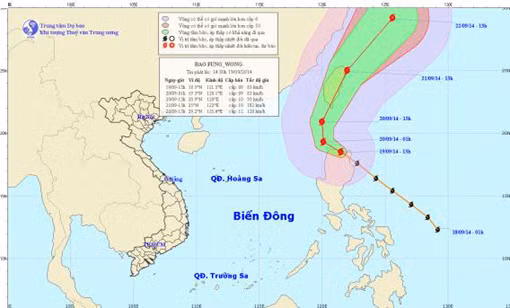Tin về cơn bão Fung-Wong ảnh 1