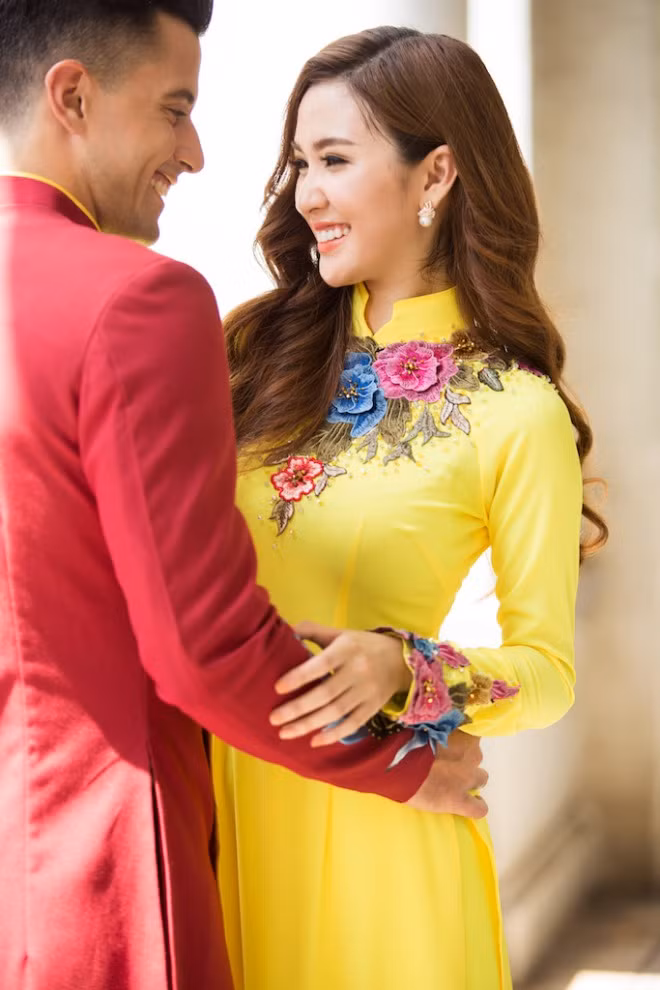 Ngọc Loan "The Face" dịu dàng mặc áo dài cho nam vương Đại sứ Hoàn cầu ảnh 9