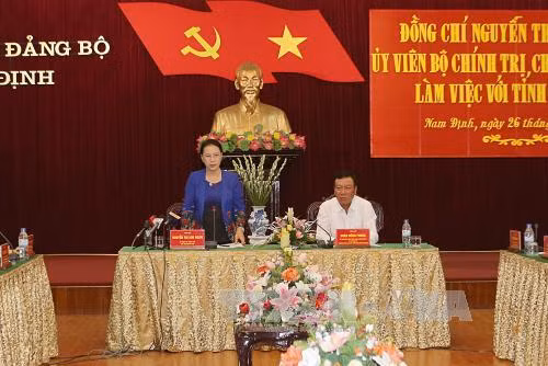 Chủ tịch Quốc hội Nguyễn Thị Kim Ngân làm việc tại Nam Định ảnh 1