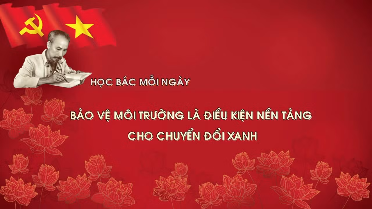 Học Bác mỗi ngày: Bảo vệ môi trường là điều kiện nền tảng cho chuyển đổi xanh