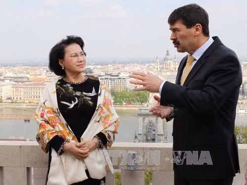 Chủ tịch Quốc hội Nguyễn Thị Kim Ngân hội kiến Tổng thống Hungary ảnh 2