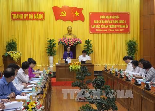 Ban Chỉ đạo Đề án Trung ương 6 làm việc với Ban Thường vụ Thành ủy Đà Nẵng ảnh 1