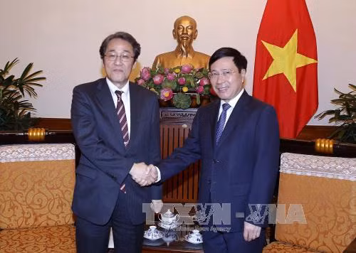 Phó Thủ tướng, Bộ trưởng Ngoại giao Phạm Bình Minh tiếp Đại sứ Nhật Bản ảnh 1