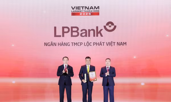 LPBank được vinh danh Top 6 ngân hàng tư nhân nộp ngân sách lớn nhất Việt Nam 2026