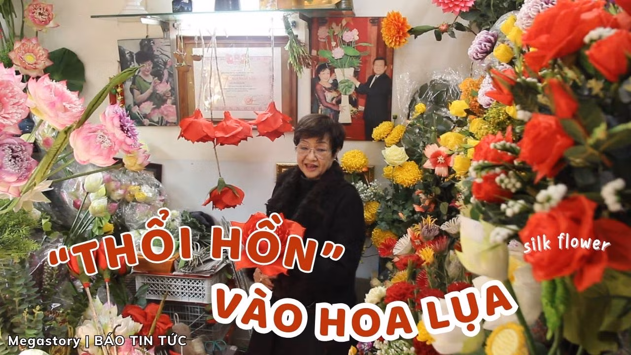 'Thổi hồn' vào hoa lụa