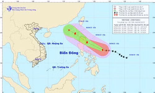 Bão Maysak có khả năng đi vào Biển Đông ảnh 1