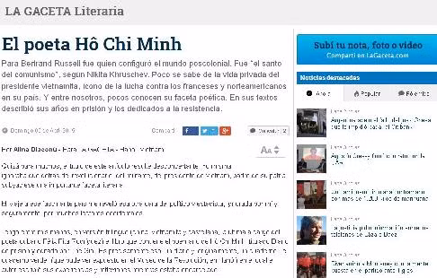 Báo chí Argentina viết về Chủ tịch Hồ Chí Minh ảnh 1