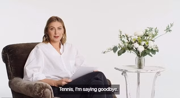 Đoạn clip chia tay dài tới 5 phút được Sharapova chia sẻ trên 2 tạp chí thời trang và người nổi tiếng Vogue và Vanity Fair. Ảnh: Vogue