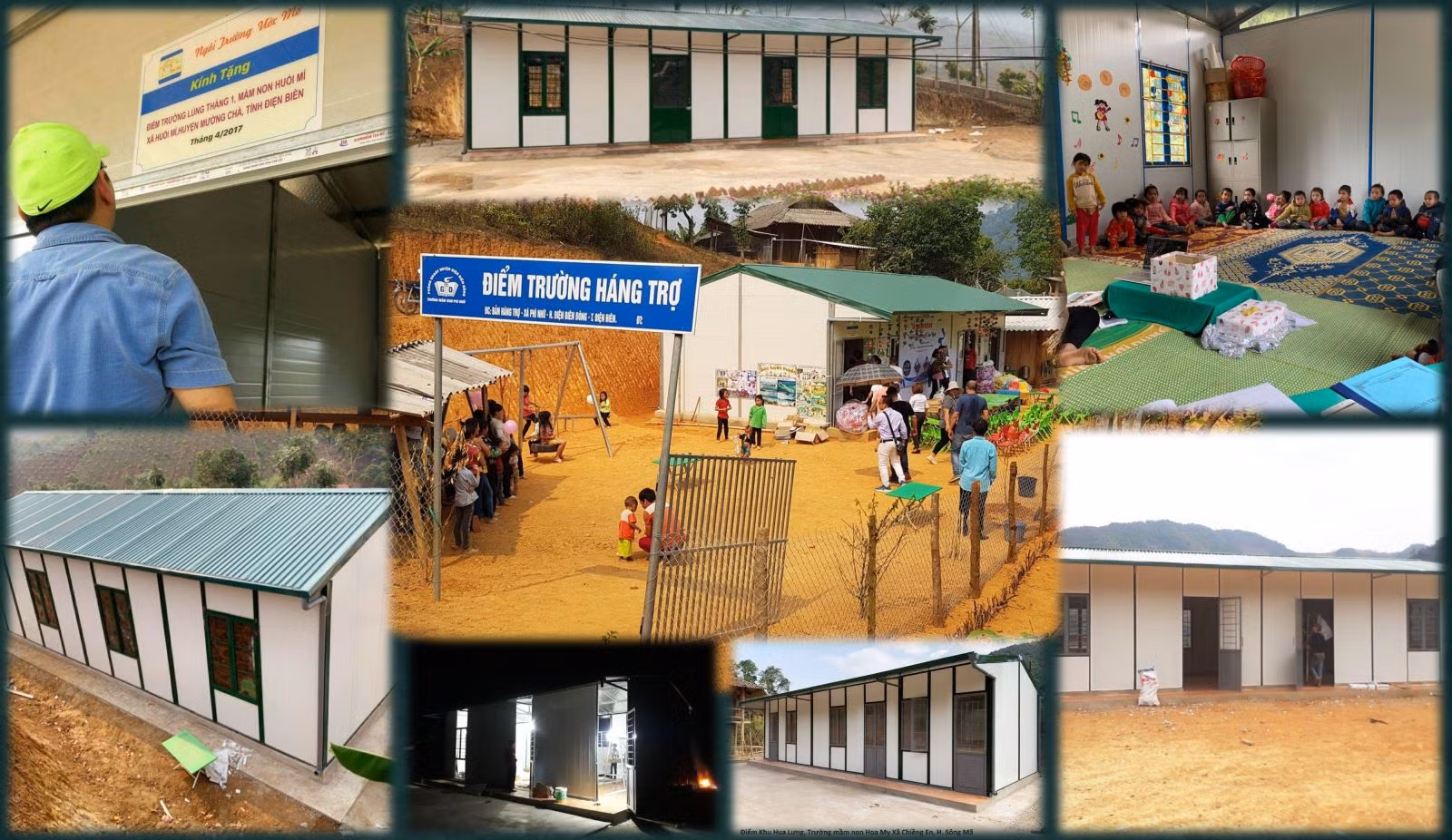 Những điểm trường mới xây nối những đôi bờ ước mơ vươn xa của trẻ em và người dân vùng khó.