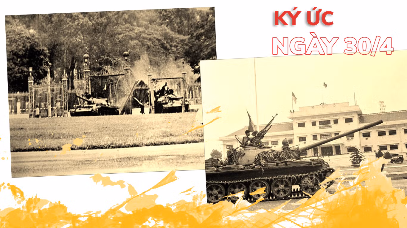 Cùng lúc với chiếc xe tăng của quân Giải phóng húc đổ cổng Dinh độc lập, cờ Giải phóng cũng được cắm lên nóc Bộ tổng tham mưu Ngụy quyền Sài Gòn.