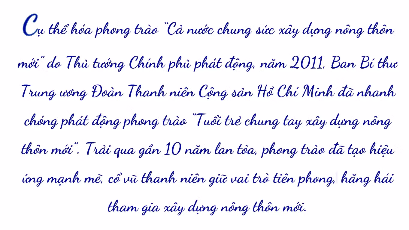 Thanh niên xung kích trên 'mặt trận' nông thôn mới ảnh 1