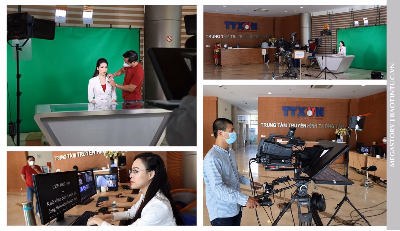 Để đảm bảo duy trì sản xuất các chuyên mục, phát trên sóng VNews không bị gián đoạn, vỡ kế hoạch; đồng thời bảo vệ an toàn khu vực vùng lõi, an toàn sóng thông tin, lần đầu tiên, Trung tâm Truyền hình Thông tấn thành lập một trường quay dã chiến, ngay tại sảnh tầng 1 của tòa nhà 33 Lê Thánh Tông với đầy đủ máy móc, nhân lực, trang thiết bị đảm bảo phục vụ công tác ghi hình các chuyên mục, phỏng vấn, talk khách mời.