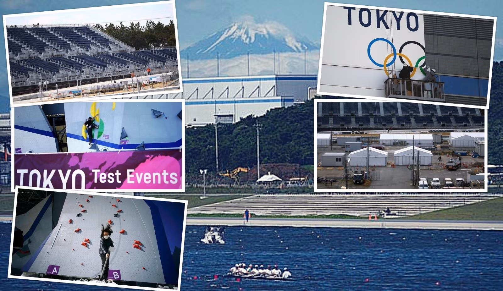 Lúc này, hầu hết các hạng mục công trình của Olympic 2020 đều đã được hoàn thiện. Ảnh: AP, AFP.
