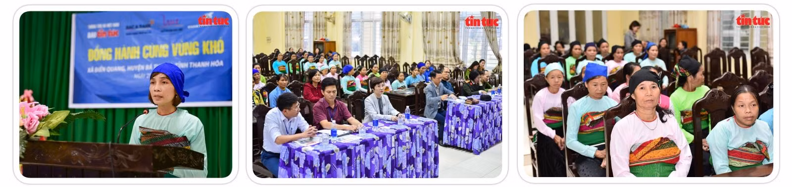 Chương trình "Đồng hành cùng vùng khó" của Báo Tin tức đến với xã Điền Quang.