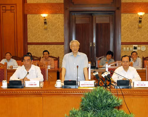 Ban Bí thư làm việc với Ban Thường vụ Tỉnh ủy Hà Giang ảnh 1